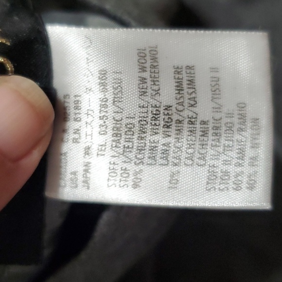 Escada cashmere wool grey lace trimmed side zip skirt gorgeous - Picture 5 of 8